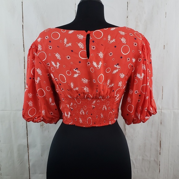 Free People Danni Jane Crop Top Red Sz 8 NWT - Picture 3 of 8